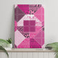 African American Quilt Inspired Canvas Wall Art Wild Animal Skin African Pink Tribal Elements