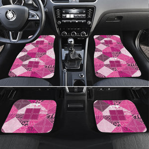 African American Quilt Inspired Car Mats Wild Animal Skin African Pink Tribal Elements