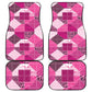 African American Quilt Inspired Car Mats Wild Animal Skin African Pink Tribal Elements