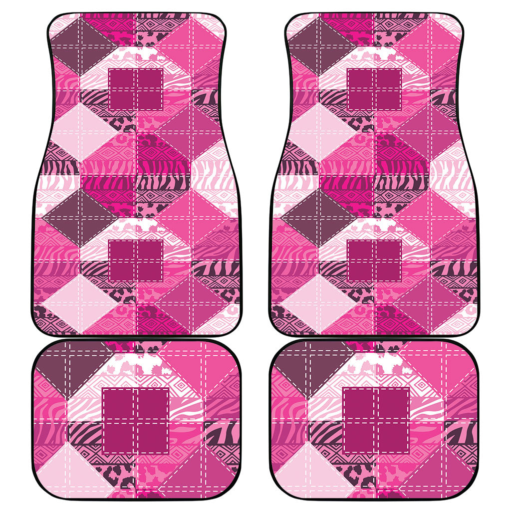 African American Quilt Inspired Car Mats Wild Animal Skin African Pink Tribal Elements