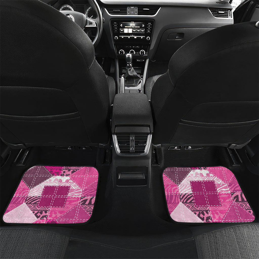 African American Quilt Inspired Car Mats Wild Animal Skin African Pink Tribal Elements