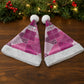 African American Quilt Inspired Christmas Santa Hat Wild Animal Skin African Pink Tribal Elements