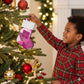 African American Quilt Inspired Christmas Stocking Wild Animal Skin African Pink Tribal Elements