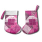 African American Quilt Inspired Christmas Stocking Wild Animal Skin African Pink Tribal Elements