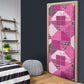 African American Quilt Inspired Door Cover Wild Animal Skin African Pink Tribal Elements