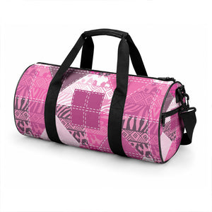 African American Quilt Inspired Duffle Bag Wild Animal Skin African Pink Tribal Elements