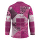 African American Quilt Inspired Hockey Jersey Wild Animal Skin African Pink Tribal Elements
