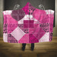 African American Quilt Inspired Hooded Blanket Wild Animal Skin African Pink Tribal Elements