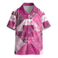 African American Quilt Inspired Kid Hawaiian Shirt Wild Animal Skin African Pink Tribal Elements