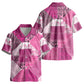 African American Quilt Inspired Kid Hawaiian Shirt Wild Animal Skin African Pink Tribal Elements