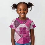 African American Quilt Inspired Kid T shirt Wild Animal Skin African Pink Tribal Elements