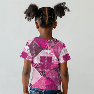 African American Quilt Inspired Kid T shirt Wild Animal Skin African Pink Tribal Elements