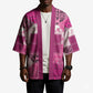 African American Quilt Inspired Kimono Wild Animal Skin African Pink Tribal Elements