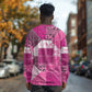 African American Quilt Inspired Long Sleeve Shirt Wild Animal Skin African Pink Tribal Elements
