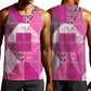 African American Quilt Inspired Men Tank Top Wild Animal Skin African Pink Tribal Elements