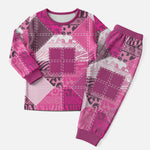 African American Quilt Inspired Christmas Pajama Set Wild Animal Skin African Pink Tribal Elements