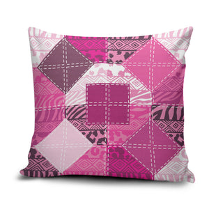African American Quilt Inspired Pillow Cover Wild Animal Skin African Pink Tribal Elements