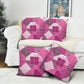 African American Quilt Inspired Pillow Cover Wild Animal Skin African Pink Tribal Elements