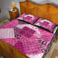 African American Quilt Inspired Quilt Bed Set Wild Animal Skin African Pink Tribal Elements