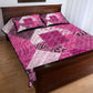 African American Quilt Inspired Quilt Bed Set Wild Animal Skin African Pink Tribal Elements