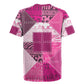 African American Quilt Inspired Rugby Jersey Wild Animal Skin African Pink Tribal Elements
