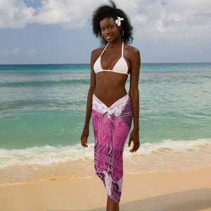 African American Quilt Inspired Sarong Wild Animal Skin African Pink Tribal Elements