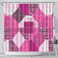 African American Quilt Inspired Shower Curtain Wild Animal Skin African Pink Tribal Elements