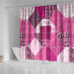 African American Quilt Inspired Shower Curtain Wild Animal Skin African Pink Tribal Elements