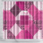 African American Quilt Inspired Shower Curtain Wild Animal Skin African Pink Tribal Elements