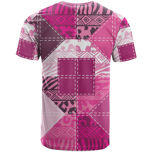 African American Quilt Inspired T shirt Wild Animal Skin African Pink Tribal Elements