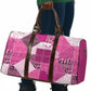 African American Quilt Inspired Travel Bag Wild Animal Skin African Pink Tribal Elements