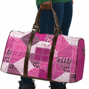 African American Quilt Inspired Travel Bag Wild Animal Skin African Pink Tribal Elements