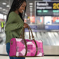 African American Quilt Inspired Travel Bag Wild Animal Skin African Pink Tribal Elements