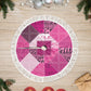 African American Quilt Inspired Tree Skirt Wild Animal Skin African Pink Tribal Elements