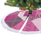 African American Quilt Inspired Tree Skirt Wild Animal Skin African Pink Tribal Elements