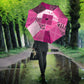African American Quilt Inspired Umbrella Wild Animal Skin African Pink Tribal Elements