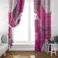 African American Quilt Inspired Window Curtain Wild Animal Skin African Pink Tribal Elements