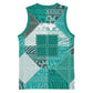 African American Quilt Inspired Basketball Jersey Wild Animal Skin African Turquoise Tribal Elements