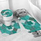 African American Quilt Inspired Bathroom Set Wild Animal Skin African Turquoise Tribal Elements