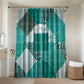 African American Quilt Inspired Bathroom Set Wild Animal Skin African Turquoise Tribal Elements