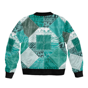 African American Quilt Inspired Bomber Jacket Wild Animal Skin African Turquoise Tribal Elements