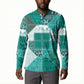African American Quilt Inspired Button Sweatshirt Wild Animal Skin African Turquoise Tribal Elements