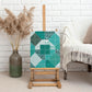 African American Quilt Inspired Canvas Wall Art Wild Animal Skin African Turquoise Tribal Elements