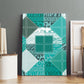 African American Quilt Inspired Canvas Wall Art Wild Animal Skin African Turquoise Tribal Elements