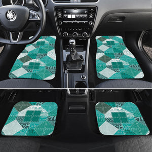 African American Quilt Inspired Car Mats Wild Animal Skin African Turquoise Tribal Elements