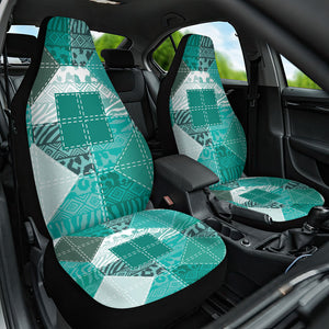 African American Quilt Inspired Car Seat Cover Wild Animal Skin African Turquoise Tribal Elements