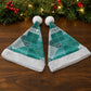 African American Quilt Inspired Christmas Santa Hat Wild Animal Skin African Turquoise Tribal Elements