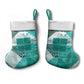 African American Quilt Inspired Christmas Stocking Wild Animal Skin African Turquoise Tribal Elements
