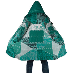African American Quilt Inspired Cloak Wild Animal Skin African Turquoise Tribal Elements