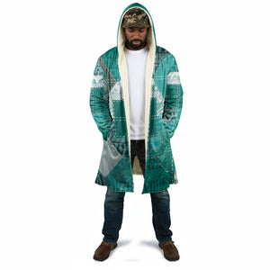 African American Quilt Inspired Cloak Wild Animal Skin African Turquoise Tribal Elements
